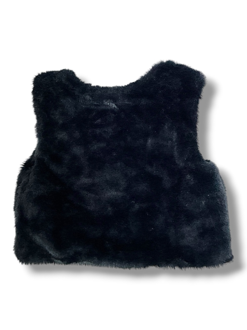 Nicole Miller Plush Faux Fur Vest Black White Bows Baby Girl 18 Months - Picture 4 of 16